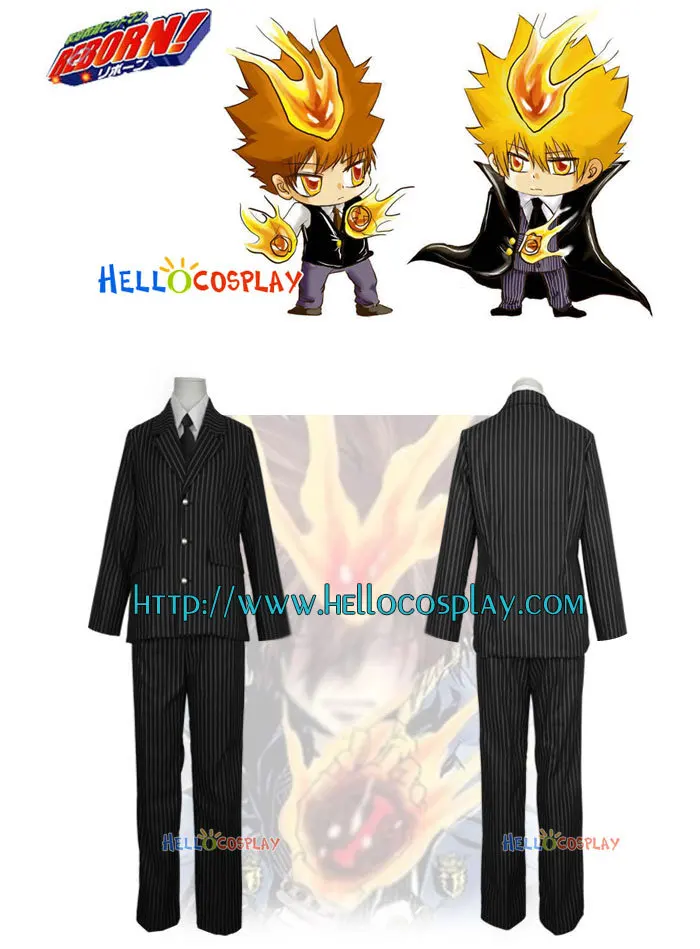 Costume Cosplay Completo Tsunayoshi Sawada Da Katekyo Hitman Reborn – Acgcosplay Taglie Personalizzate