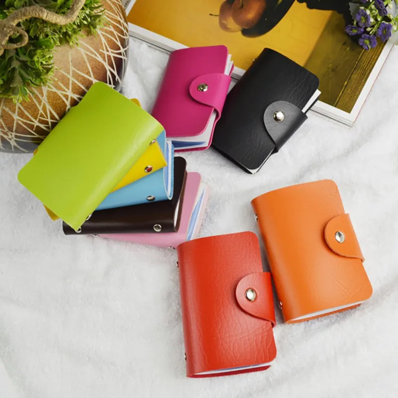 

Fashion 2019 Women Casual Cards Holder Wallets Matte Burse clutch Business Card Holder Credit Card ID Package With Brilliant