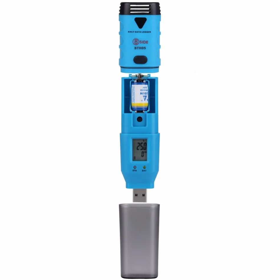BSIDE-BTH05-Waterproof-Portable-Mini-3-Channel-USB-Data-Logger-Internal-External-Temperature-Humidity-Data-Logger