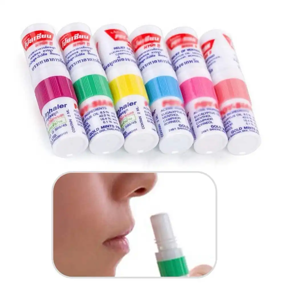 1Pc Thailand Herbal Nasal Nasal Inhaler Stick Mint Cylinder Essential