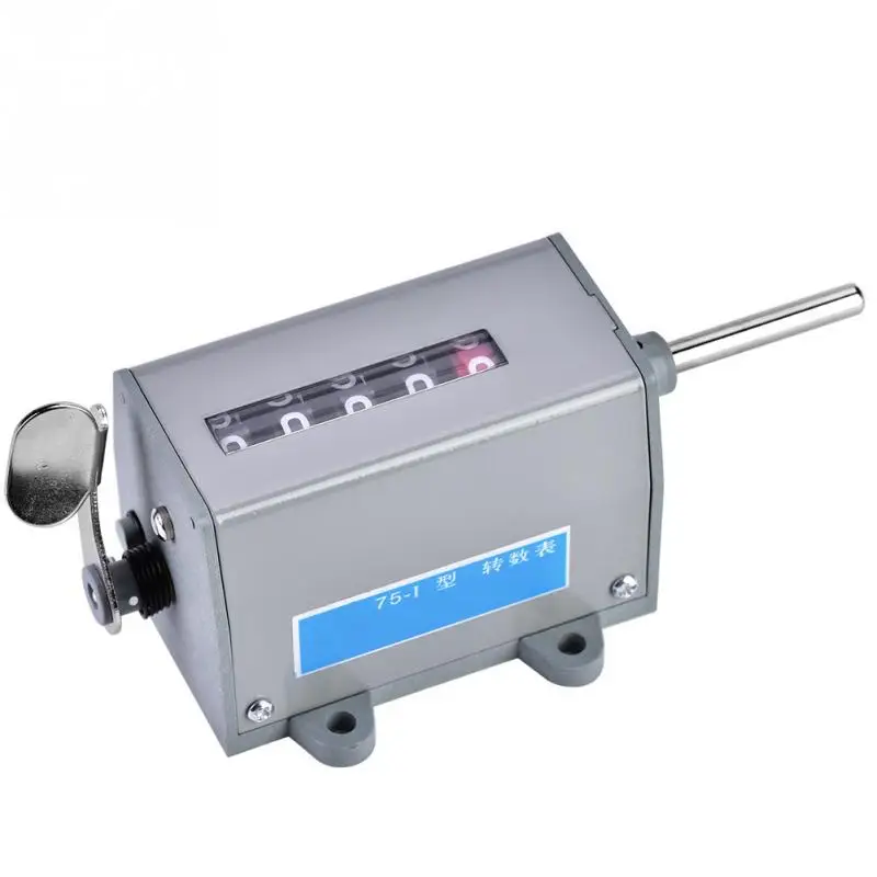 

75-I 5 Digits Display Mechanical Resettable Rotary Revolution Counter for Recording Cable Length Revolution counter Hot Sale