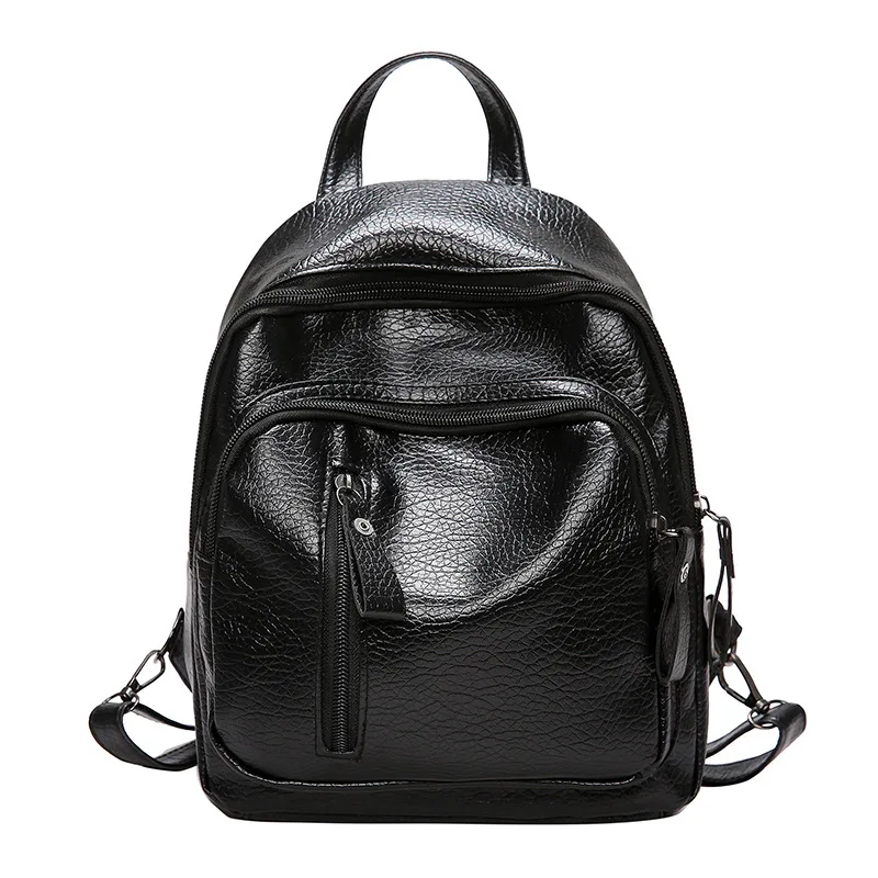 

New high quality Women Backpacks Fashion Teenager Girls School bag PU Mochila Zipper Students Shoulder bags Designer Travel Bag