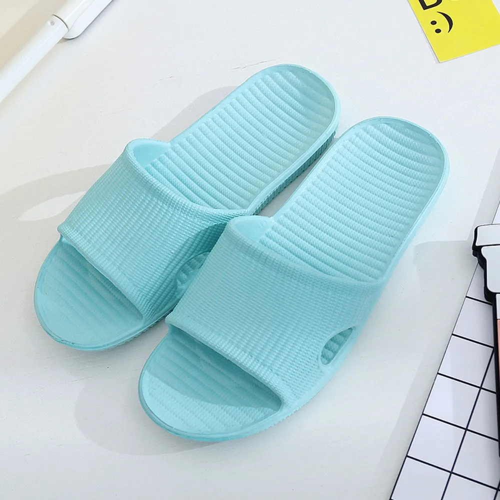 

2018 chinelos de ver o feminina sandals Women Stripe Flat Bath Slippers Summer Sandals Indoor & Outdoor Slippers hot fashion #7