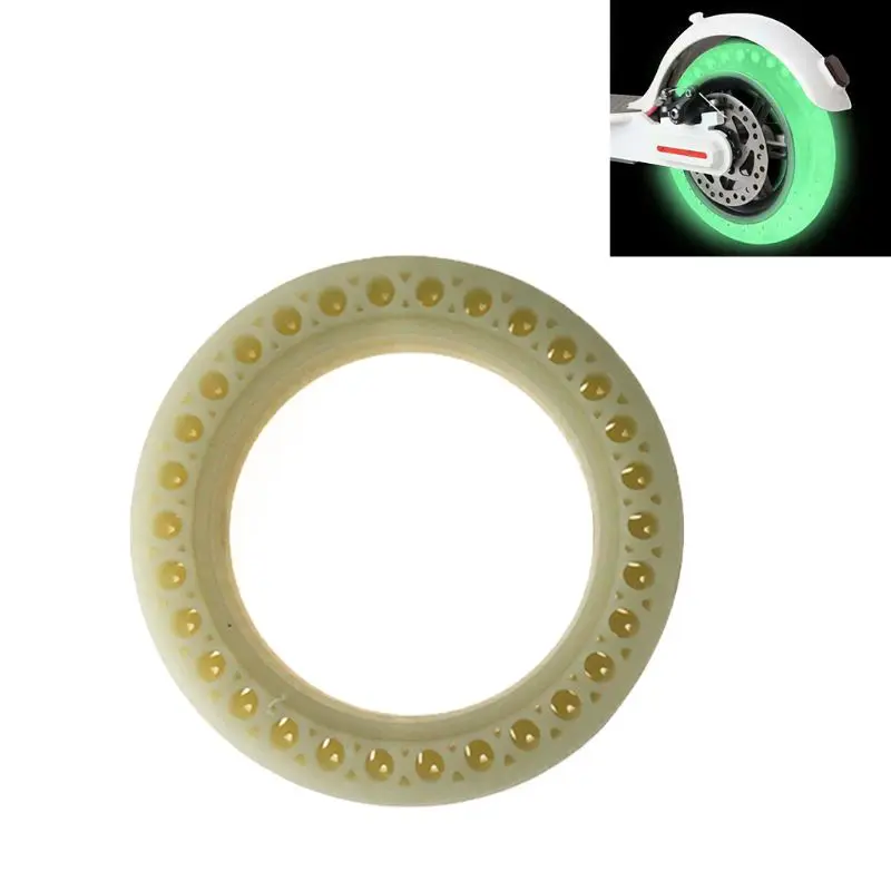 

For Xiaomi Electric Scooter Luminous Hollow Tire Titanium Honeycomb Fluorescent Shock Absorber Inflatable Explosion-Proof Tire