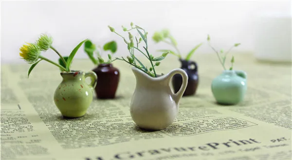 Little mini ceramics vases cute flower vases fridge magnets - 2