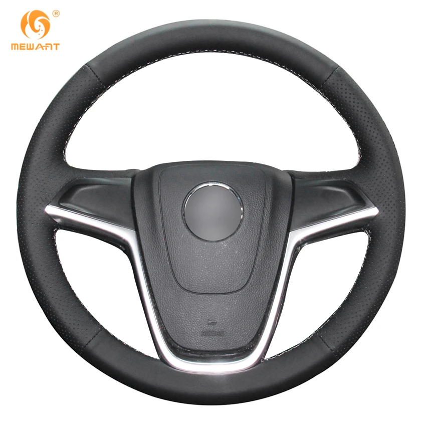 MEWANT Black Genuine Leather Car Steering Wheel Cover for Buick Excelle XT GT Encore Opel Mokka цена MEWANT Black Genuine Leather Car Steering Wheel Cover for Buick Excelle XT GT Encore Opel Mokka цены онлайн