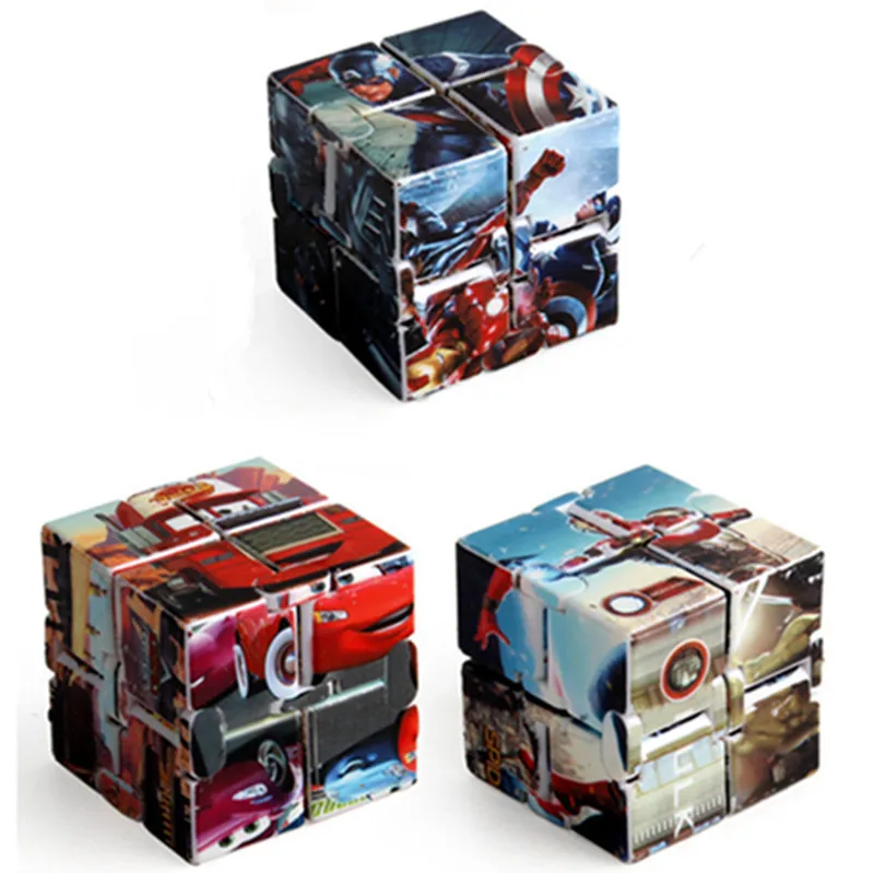 

Original Box Infinity Fold Cube 2 Stress Relief Anime The Avengers Magic Cube Ironman Toys Figure New Year's Gift