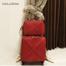 CALUDAN мужской кожаный чемодан 1" 20" 2" дюймовый комплект дорожных чемоданов