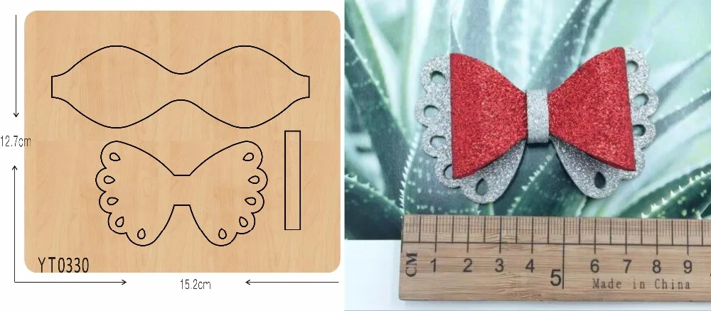 

Wings bow-17 DIY wooden die/ Scrapbook mold/cutting tool die /YT0330
