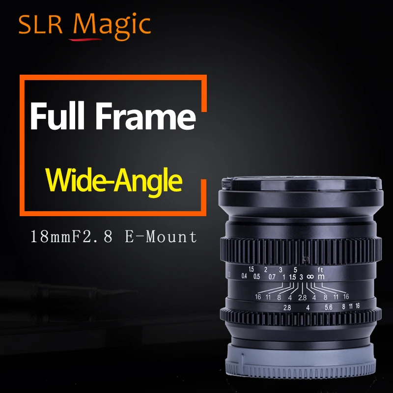 SLR Magic 18 мм f/2,8 Полнокадровый Cine объектив для sony E-Mount