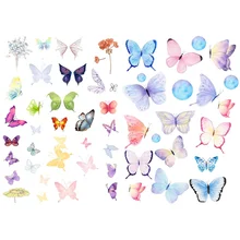1 шт. розовые бабочки корейский Precut украшения наклейки Настольный органайзер школьные принадлежности офисные аксессуары