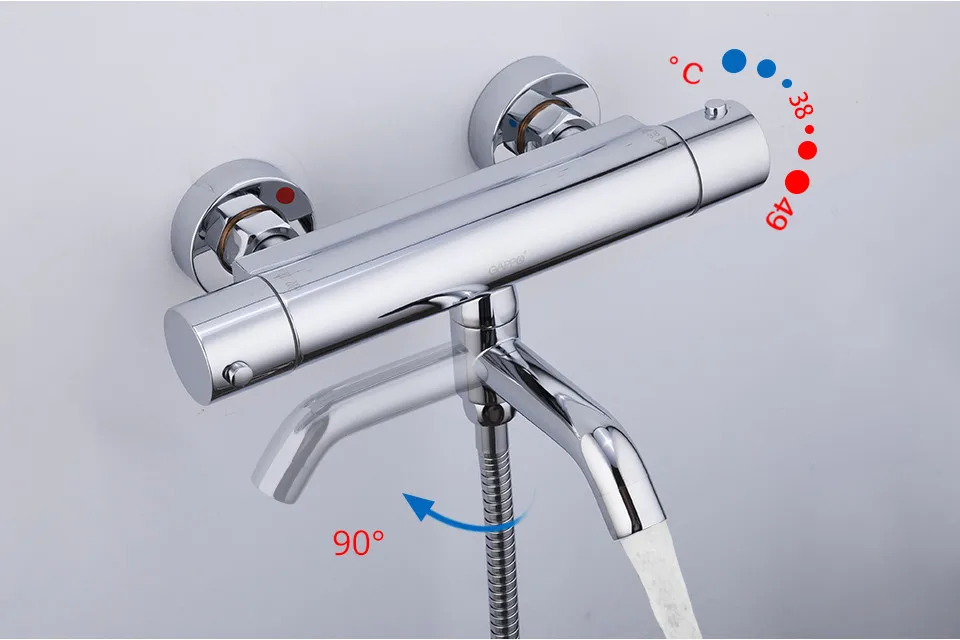 GAPPO смеситель для ванной комнаты Термостатический смеситель для душа смеситель для ванной комнаты Смеситель для ванны с термостатом набор для душа Душевая система