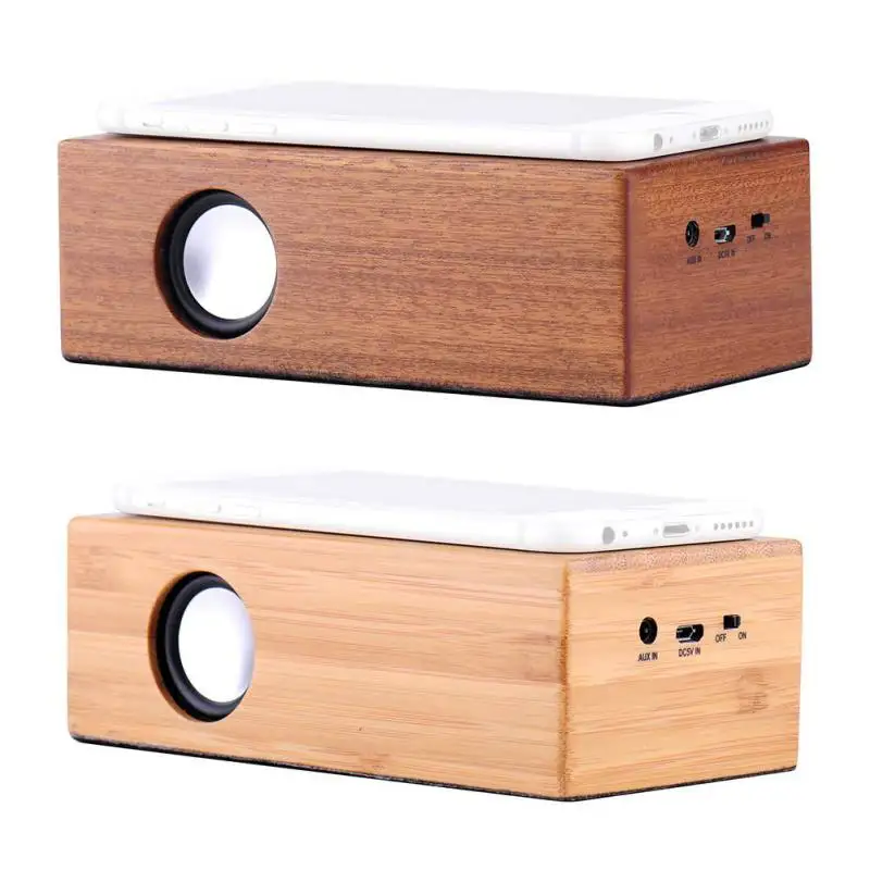 Wood Induction Speaker Free Sound Amplifier Wooden Wireless Speaker