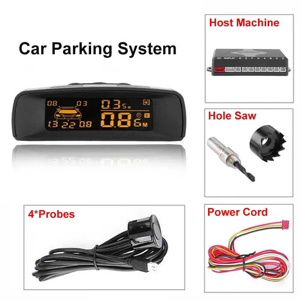 Visible Full Digital Distance Display Reversing Radar LCD Car Parking Sensor Kit A10 Fit All Cars