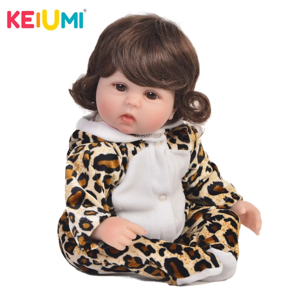 

KEIUMI 17'' Reborn Baby Girl Doll Soft Silicone Body Dolls Reborn Cosplay Tiger Toddler Baby Newborn For kids Birthday Gifts