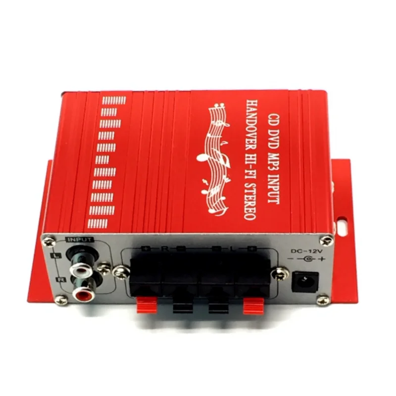1pc Mini Hi-Fi Power Amplifier DC 12V 20Hz-20kHz Audio Amplifiers For Motorcycle Car Home MP3/DVD/SD HY-2001