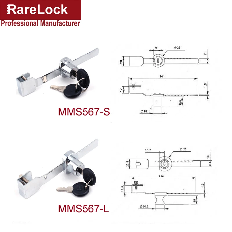 Rarelock раздвижная дверь замок дверь из оконного стекла защелка 2 ключа для гардероба офисная витрина MMS567 hh