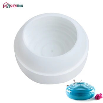 

SHENHONG Water Droplets Ripple Silicone Cake Mold 3D Cupcake Jelly Pudding Cookie Muffin Mould DIY Design Moule Baking Moule