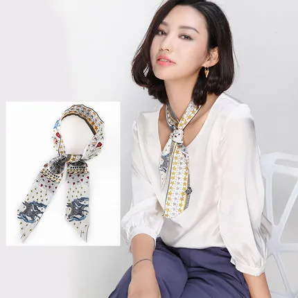 

Tarot Scarf Women Pure Twill Silk Ribbon Bag Hat Headband Hairband Neck Head Scarves 100*6cm KCJ81