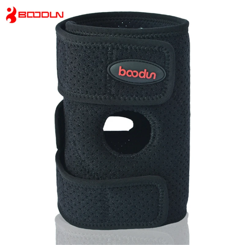 BOODUN مرونة الركبة دعم دافئ نيباد قابل للتعديل الرضفة الركبة سادة أداة الحماية الكهربائية حزام ل كرة السلة الكرة الطائرة السلع الرياضية