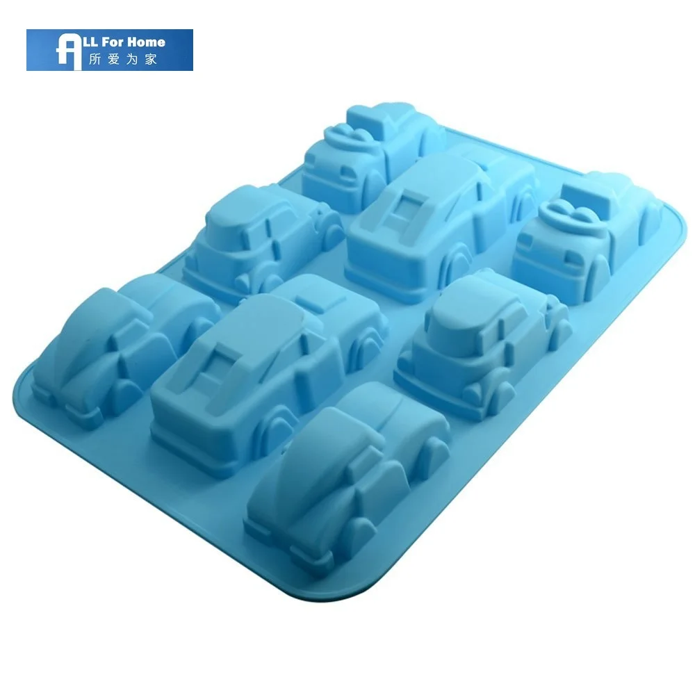 

8 Holes 3D Car Silicone Cake Baking Pan Silicone Soap Mold Cake diy Mould Handmade Soap Candle Mold Muffin Cups Soap Form