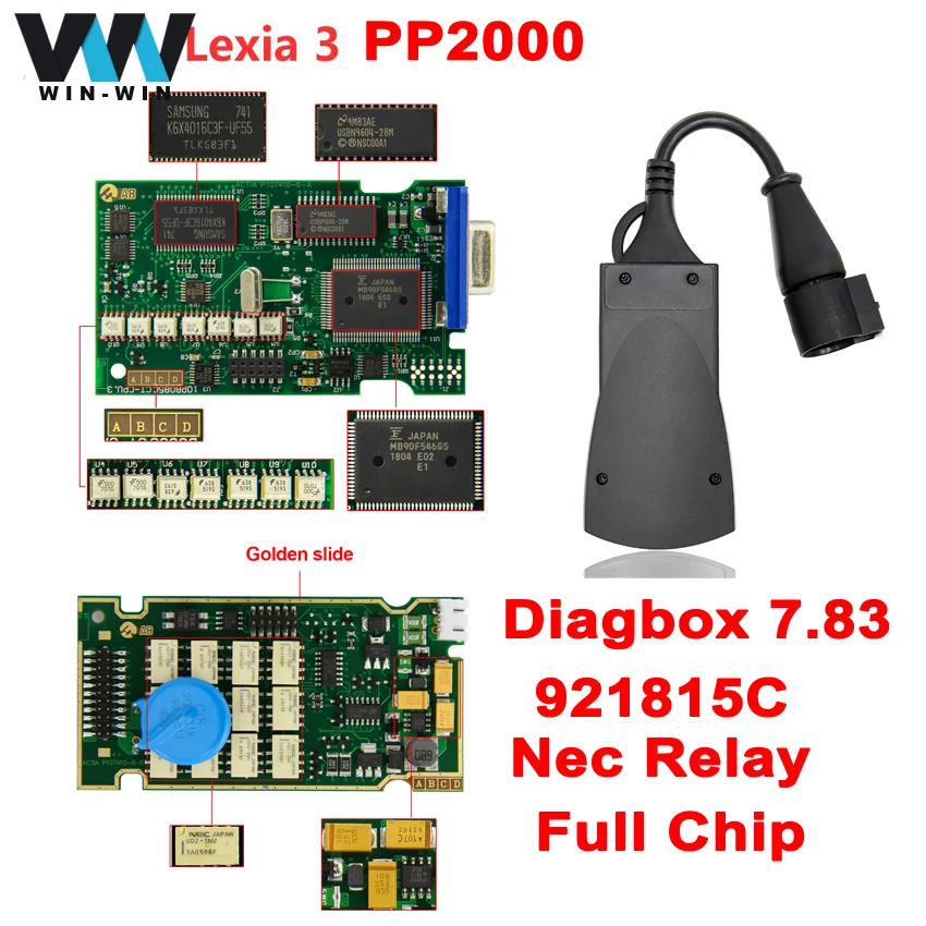 Полный чип Lexia 3 PP2000 921815C Diagbox V7.83 для Citroen/Peugeot OBD OBD2 автомобильный диагностический