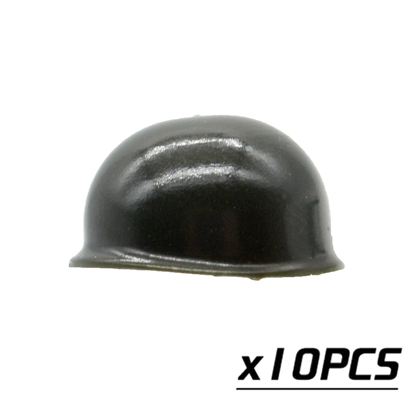 

10pcs/lot MOC Helmet WW2 US Army Military Protector DIY Part Building Blocks Accessories Toys for Children