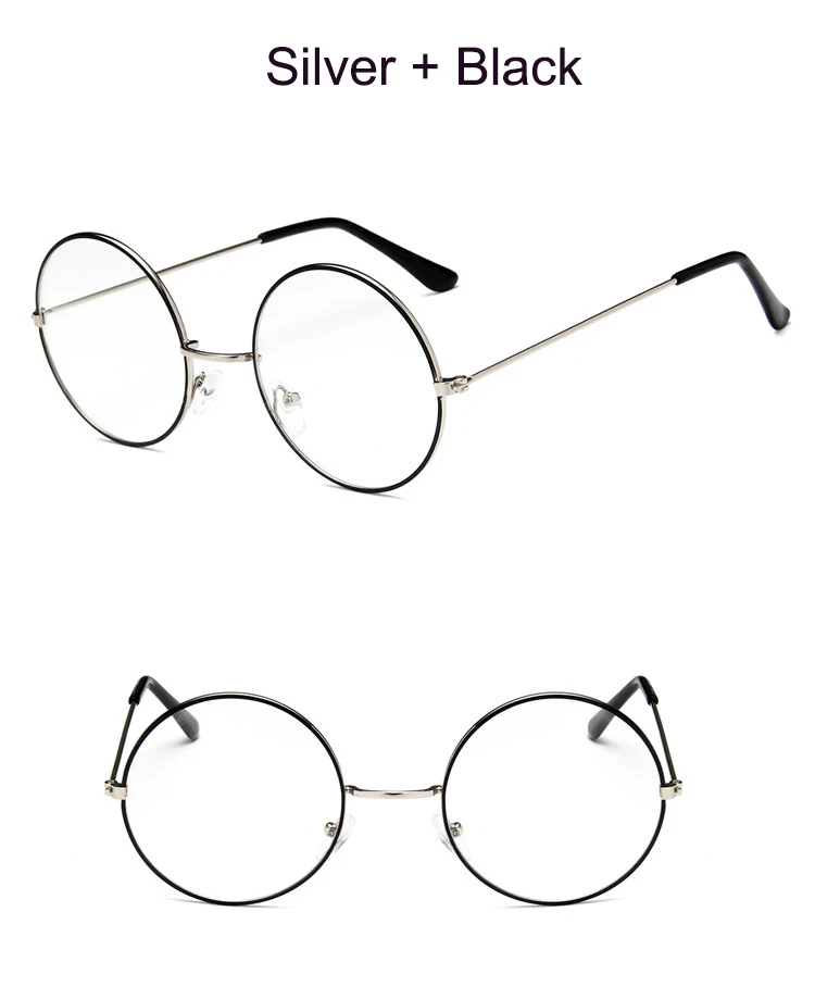 Круглые очки мужские женские солнцезащитные очки металлическая оправа очки винтажные женские оптические очки прозрачные линзы