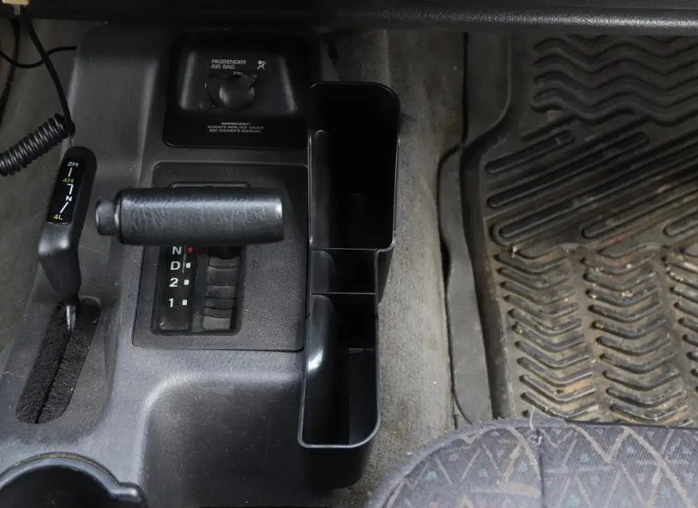 Для Jeep Wrangler TJ 1997-2006 аксессуары для салона автомобиля коробка для хранения передач Органайзер/боковой карман органайзер ABS черные наклейки для автомобиля
