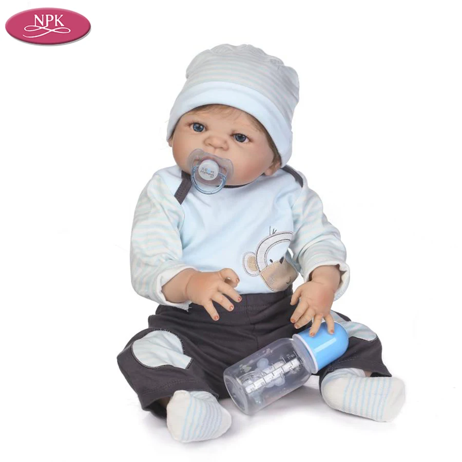 

NPK Lifelike Baby Boys Reborn Dolls Full Body Silicone Vinyl Can Enter Water Bath DOll Toys Bebe Reborn Realista Boneca Menino