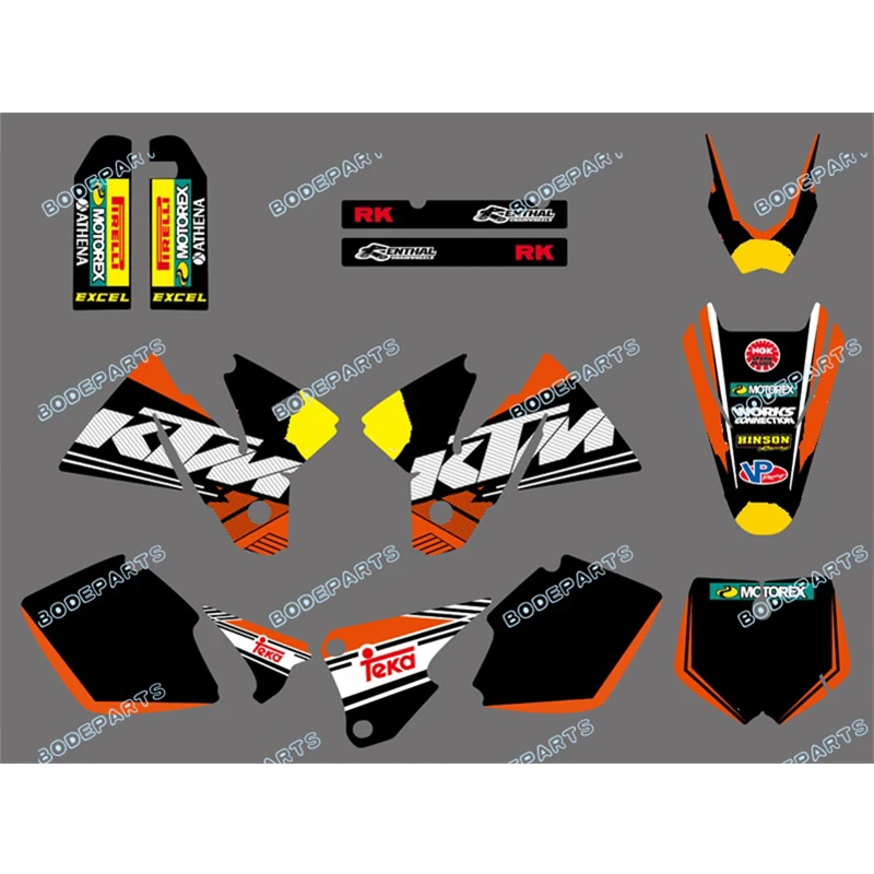 

Rb Logo Motor Dirt Bike SX Graphics Decals Sticker FOR Motorcycle KTM SX MXC 125/250/380 /400/520 1998 1999 2000 2001