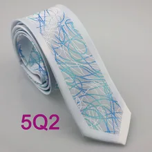 Yibei Coachella Галстуки мужские узкий галстук дизайн граничит Серебряный Аква бирюзовый Пейсли микрофибры галстук мода Slim Tie
