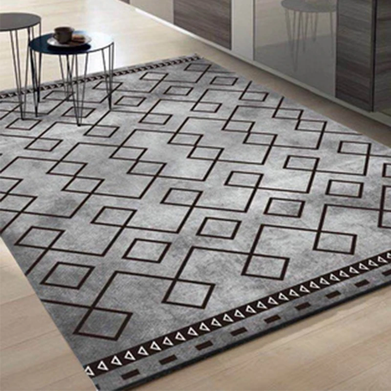 

Nordic Style 160*230cm Large Carpets White Black Kilim Rugs for Living Room Modern Bedroom Bathroom Floor Carpets Kitchen Mats