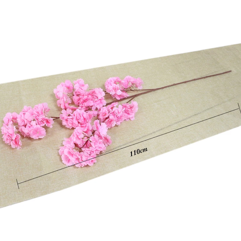 JAROWN Simulation Cherry Artificial Silk Fake Flowers Wedding Scene Decoration Photography Background Wall Decor Home Decoration (14)