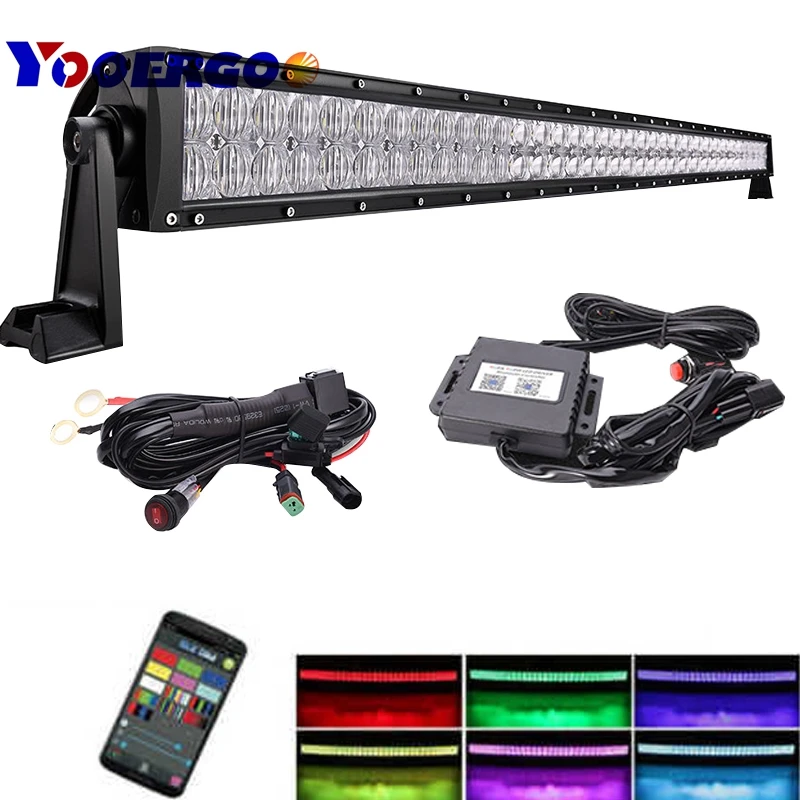 

42"240W RGB LED Light Bar 5D Lens Phone App Bluetooth Control Light Bar
