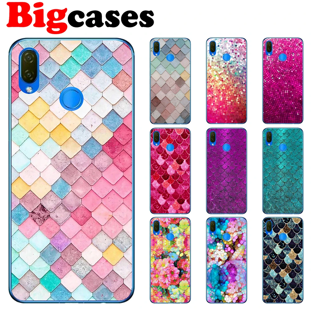 Soft TPU Funda For Huawei Nova 3i Case Cover 6.3&quot Transparent Silicone Capa Happy Color Scales Protect Phone Shell Coque |