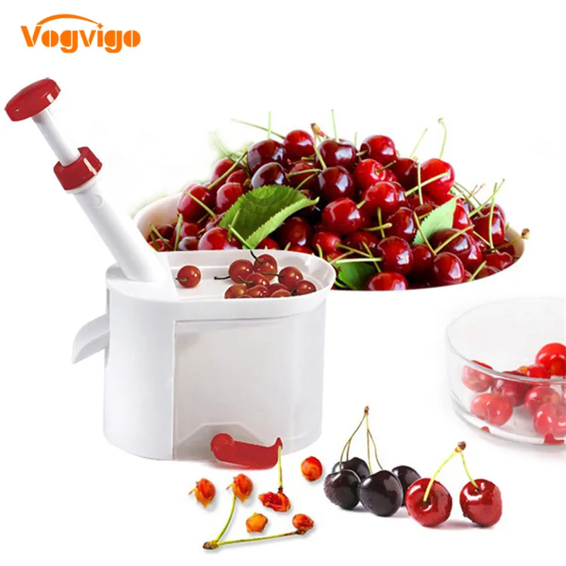 VOGVIGO Cherry фрукты приспособление для удаления косточек Cherry Pitter выбора с Пластик контейнер Новинка простой кухонный инструмент Аксессуары