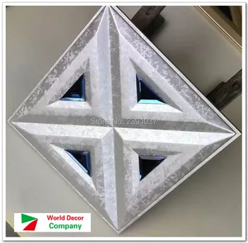 شراء2019 الأكثر إبداعا 3D لوحة جلدية الفاخرة الزخرفية الفن التلفزيون غرفة أريكة Backgroumd خلفيات 16 قطعة 40*40*2.5 سنتيمتر الصوتية لوحة