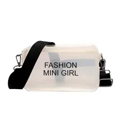 SNNY Новый Для женщин мешочек желе прозрачный квадрат сумка женская Mini Crossbody Bag