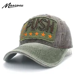 Новый промытый хлопок Бейсболка с надписью Push Snapback шапки осень лето шляпа для мужчин женщин кепки s Casquette Gorras 2019