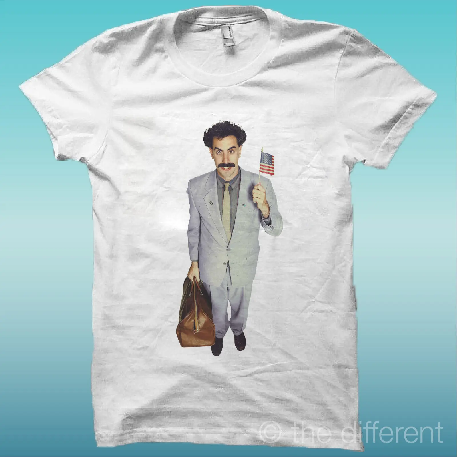 

T-SHIRT " BORAT " FILM VINTAGE WHITE THE HAPPINESS IS HAVE MY T-SHIRT NEW