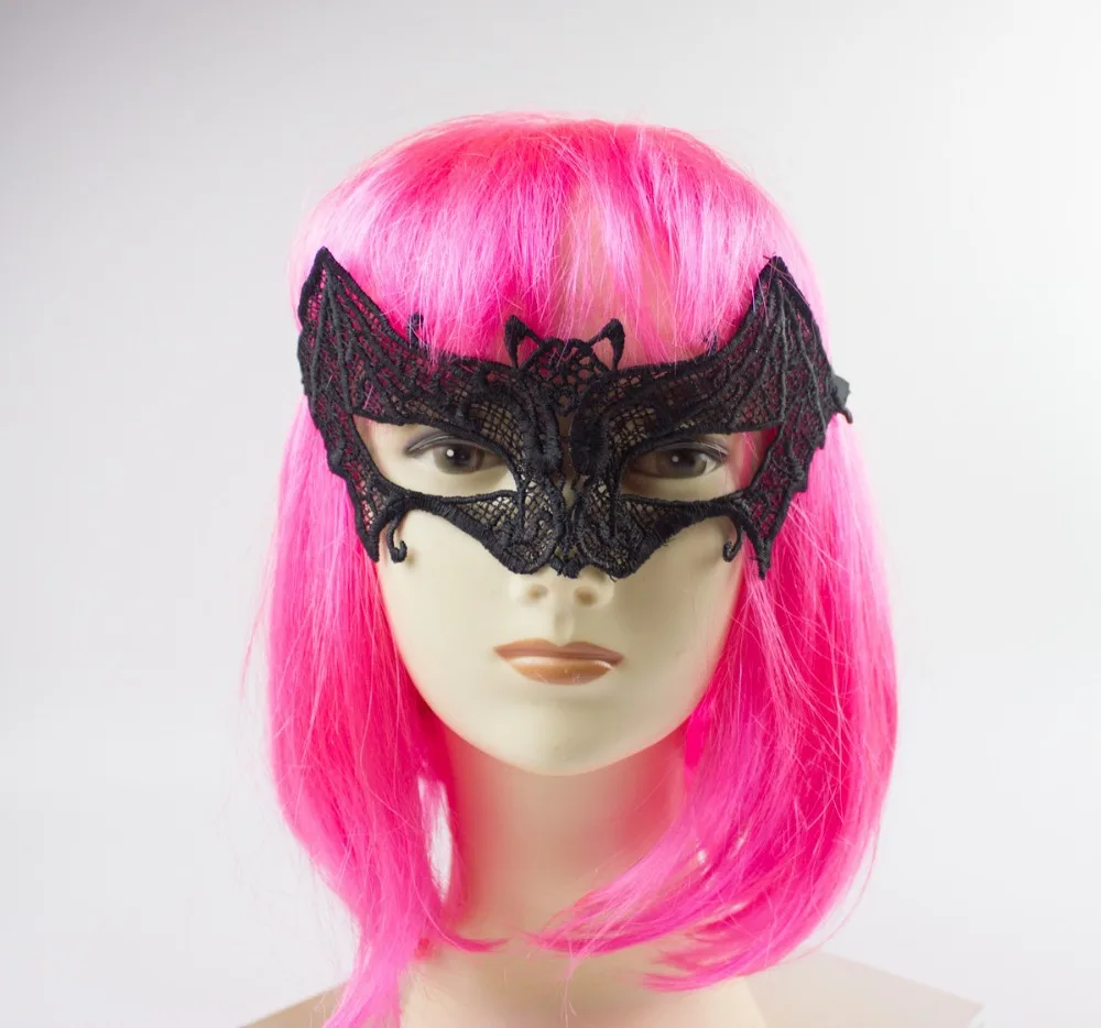 1 PC/lot Masquerade Black Lace Masks Animal Bat Shaped Eye Mask Sexy