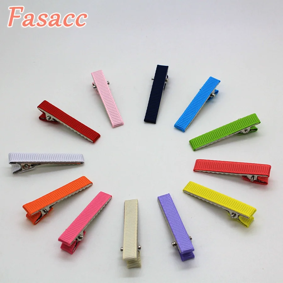 

10pcs/lot 1.58" Girls Alligator Hair Clips Hairpins Ribbon Children Hair Clip Handmade Barrettes Kids Baby Hair Accessories H92