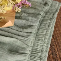 Women's Elegant 16 Color High Waist Elastic Waist Linen Pleated Long Skirts Ladies Slim Casual Skirt Saias New 2024 Summer SK05 - Image 3