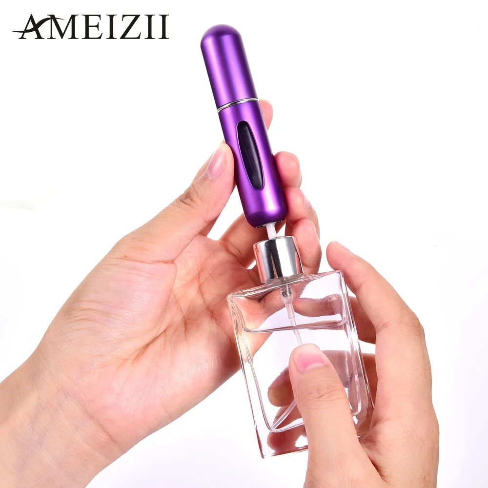 

Ameizii Mini Perfume Portable Travel Bottle Refillable Atomizer Empty Cosmetic Small Container Perfume Dispenser Spray Pump 5ml
