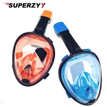

Full Face Diving Mask Anti-fog Snorkeling Mask Underwater Scuba Spearfishing Mask Children/Adult Glasses Training Dive Equipment