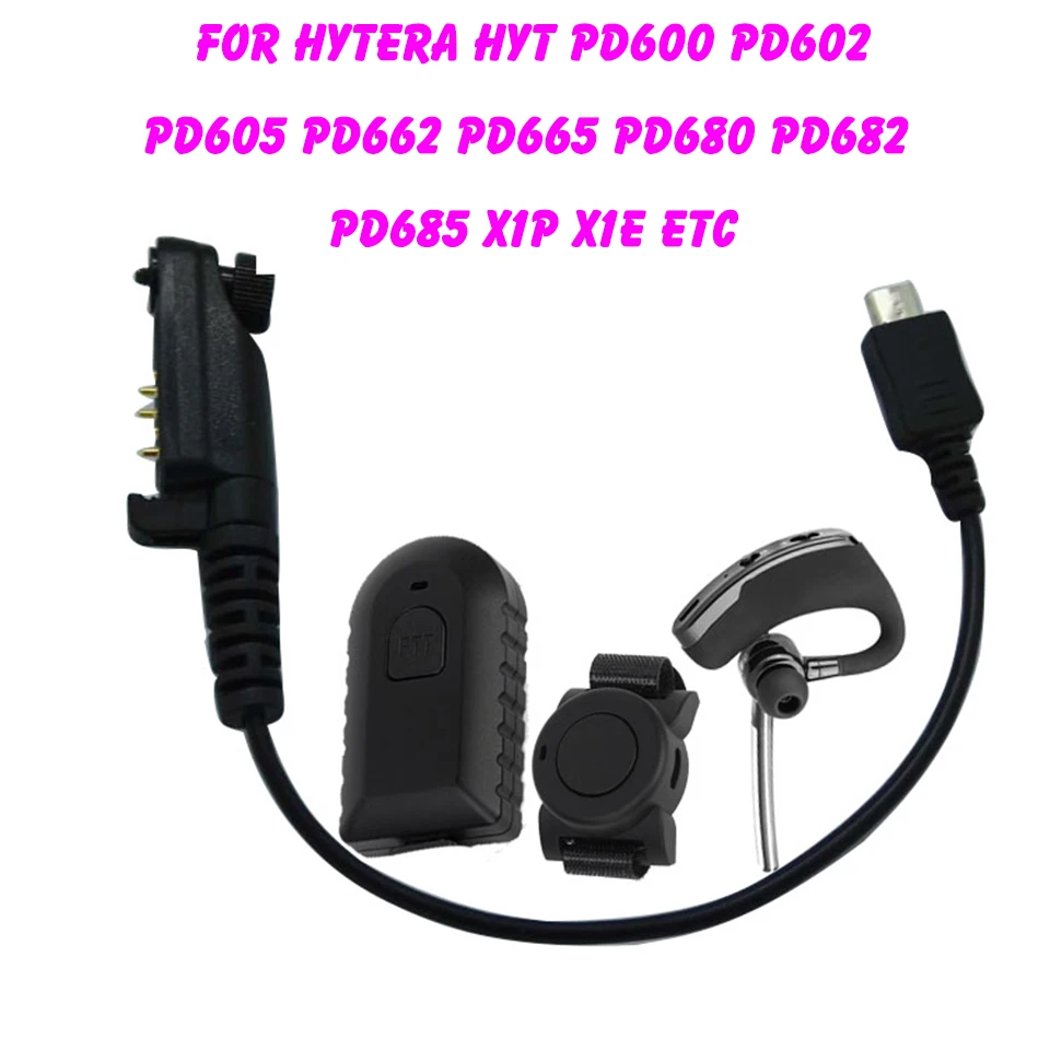 Портативная рация, беспроводная bluetooth-гарнитура, беспроводные наушники, наушник для Hytera HYT PD600 PD602 PD605 PD662 PD665 PD680 PD682