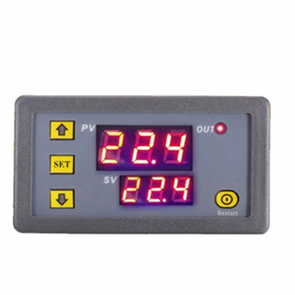 W3230 регулятор температуры Термостат двойной светодиодный цифровой терморегулятор детектор темп-метр тепловой охладитель