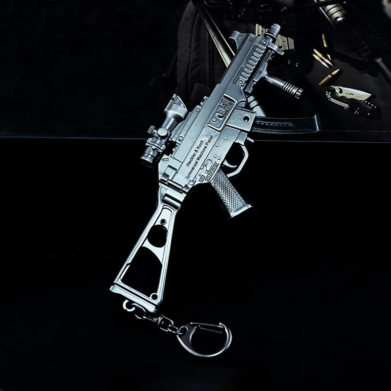Победитель Куриный Ужин! Сплав 15 см пистолеты оружие игра бой Royale UMP9 пулемет +