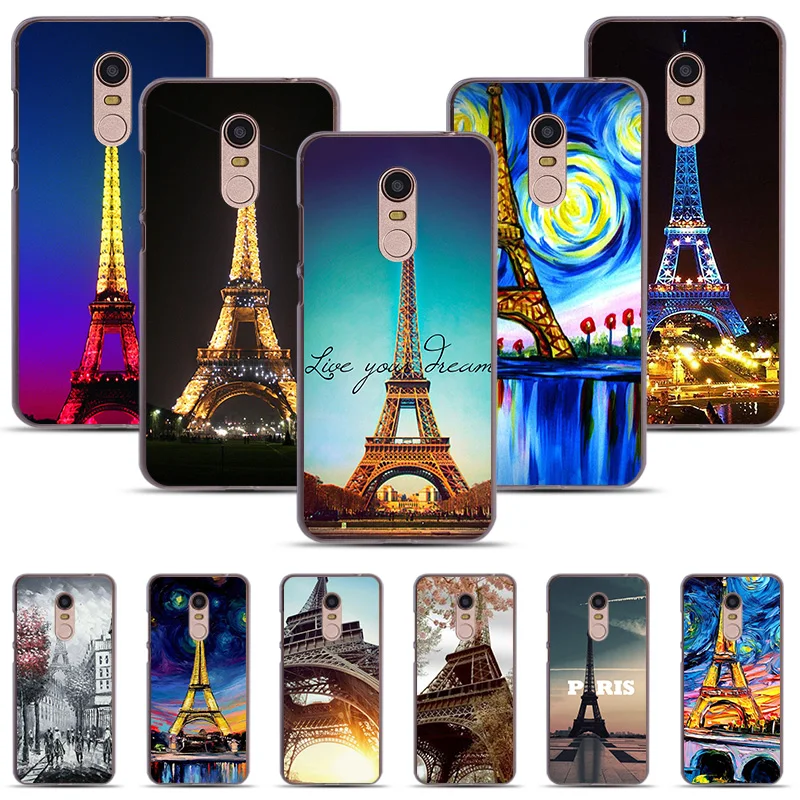 

Phone case for xiaomi Redmi Note 7 6Pro 5Pro 5A 4X 4 High Quality Eiffel oil Painting of Paris Hard PC matte cases cover